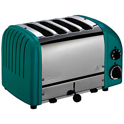 Dualit Made to Order Classic 4-Slice Toaster Stainless Steel/Turquoise Blue Gloss Dualit Made to Order Classic 4-Slice Toaster Stainless Steel/Turquoise Blue Gloss
